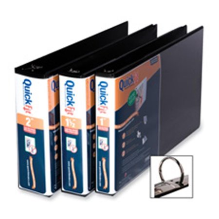 STRIDE - Inc. Legal-Size Binders- Round Ring- 1in. Cap- 8-.50in.x14in.- Black ST463203